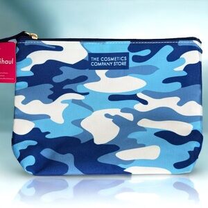 The Cosmetics Company Store Blue & White Camo Makeup Bag